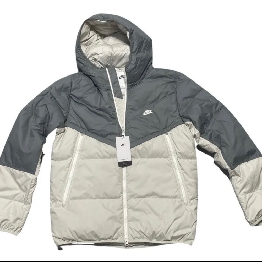 Nike Storm-FIT Windrunner Parka Jacket Down Fill White Grey DD6795-077